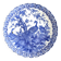 Plat porcelaine japonaise oiseaux bleus