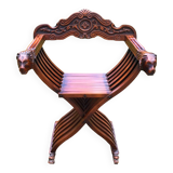 Carved wood Dagobert armchair