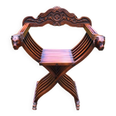 Fauteuil Dagobert bois sculpté