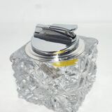 Mechero de cristal tallado. España, 1980s.