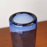 Blue glass vase from the Danish Mid-Century Modern Labrador series by Per Lütken for Holmegaard, 1950s.