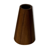Conical circular candle holder in solid teak H10 D6