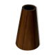 Conical circular candle holder in solid teak H10 D6
