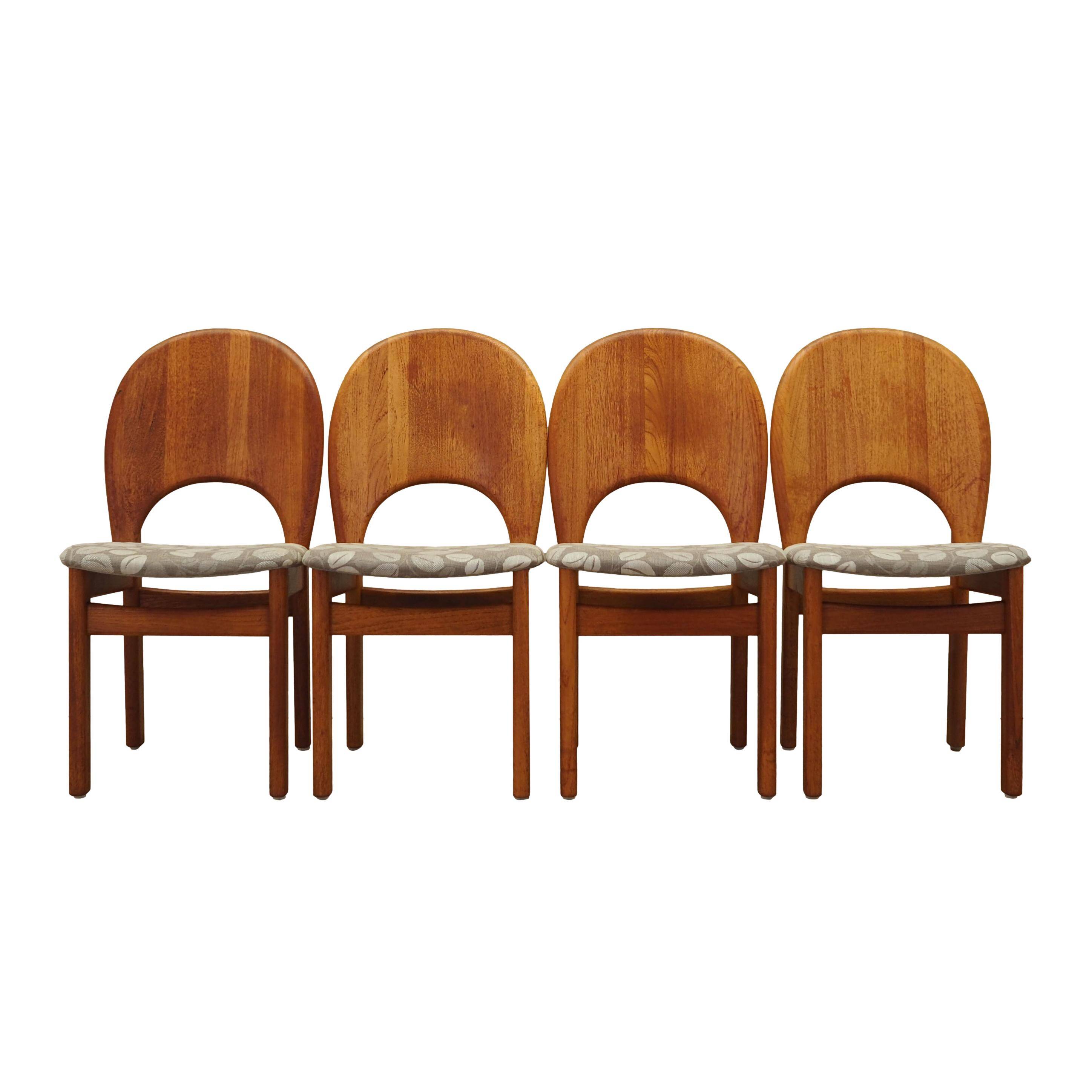 Set of four teak chairs, Danish design, 1960s, designer: Niels Koefoed, man