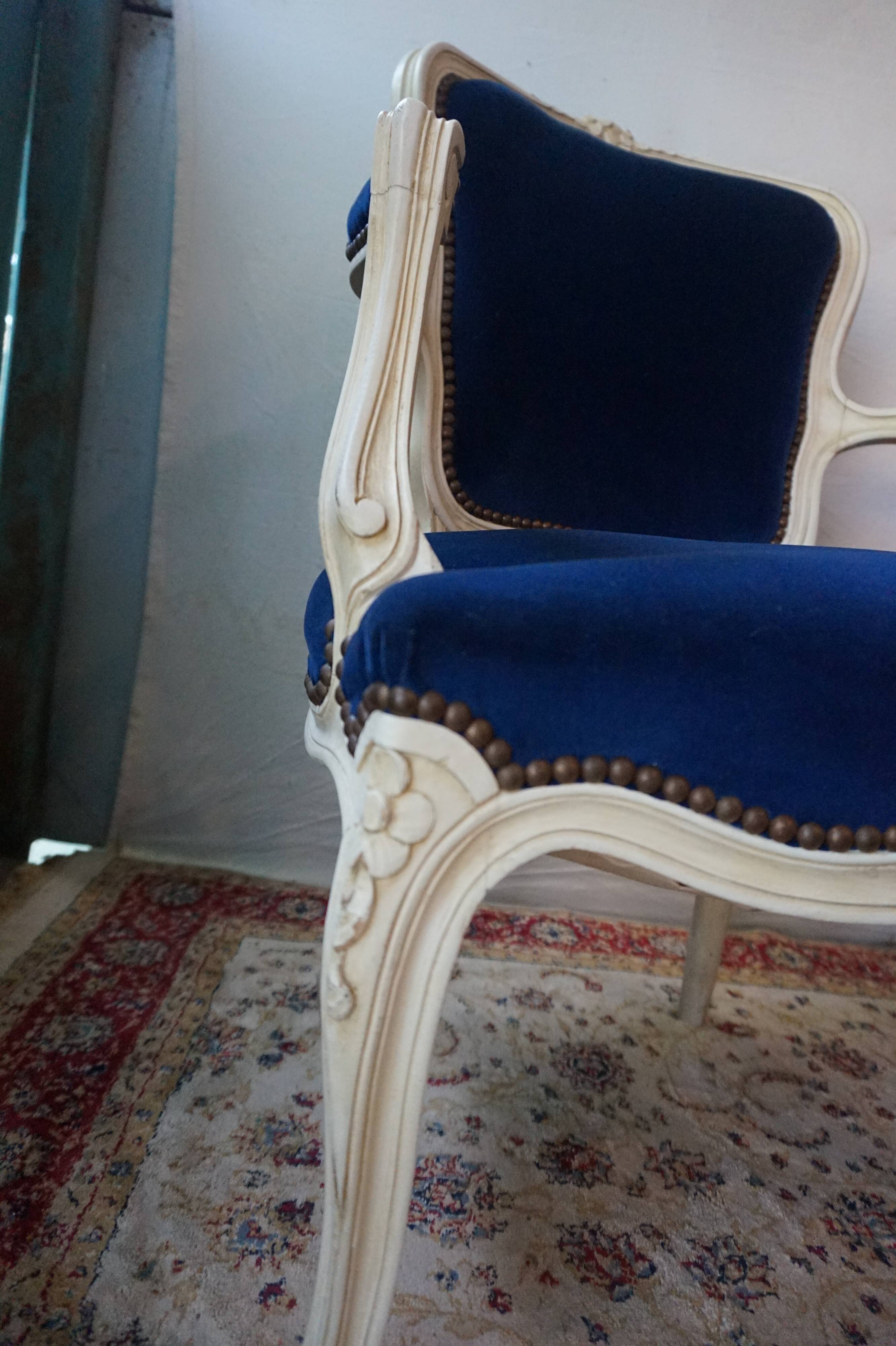 Armchair and chair style Louis XV
