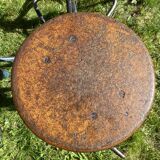 6 adjustable industrial workshop stools, 50s/60s