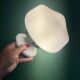 Vintage Art Deco globe wall light in white opaline.