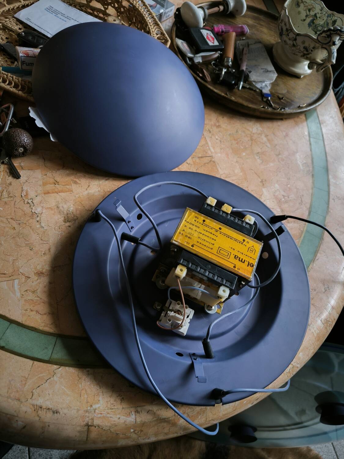 Aurora blue pendant light Arteluce1982