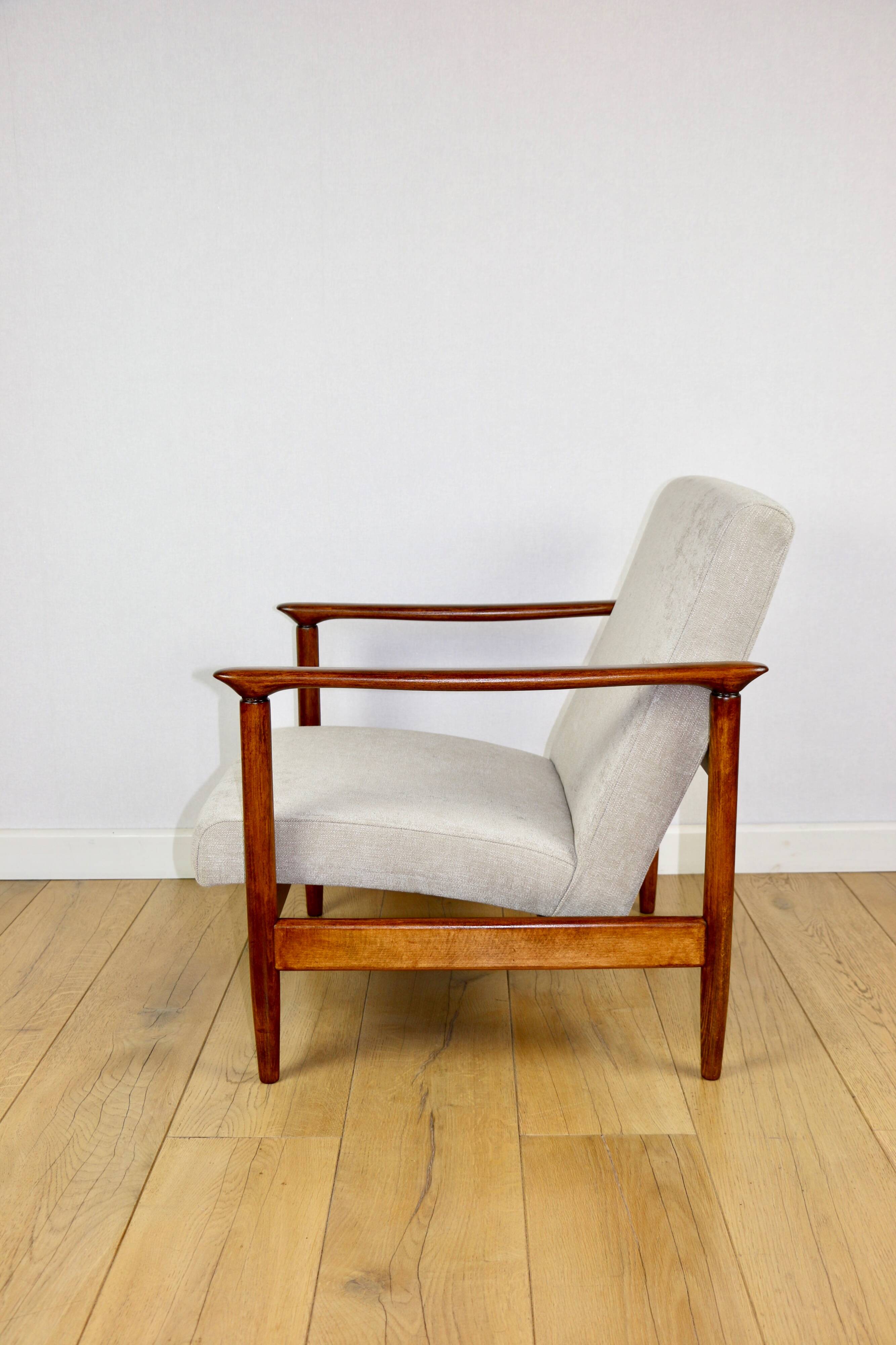 GFM-142 armchair, design by Edmund Homa from the 70s, beige
