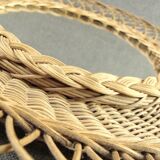 Vintage mirror in rattan  43cm