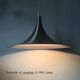 White "trumpet" lamp from the 1960s by the manufacturer AKA.