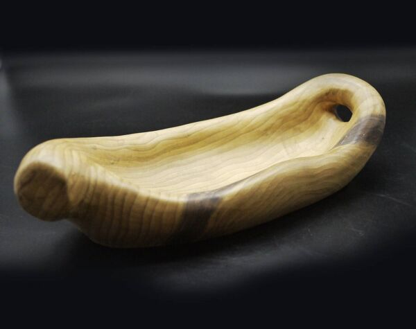 Plat en faux bois par Grandjean Jourdan Vallauris