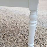 Rustic oak bistro farm table with louis philippe legs - 2m