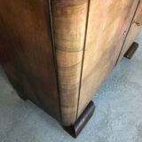 Art deco wooden chest of drawers from the 1940s