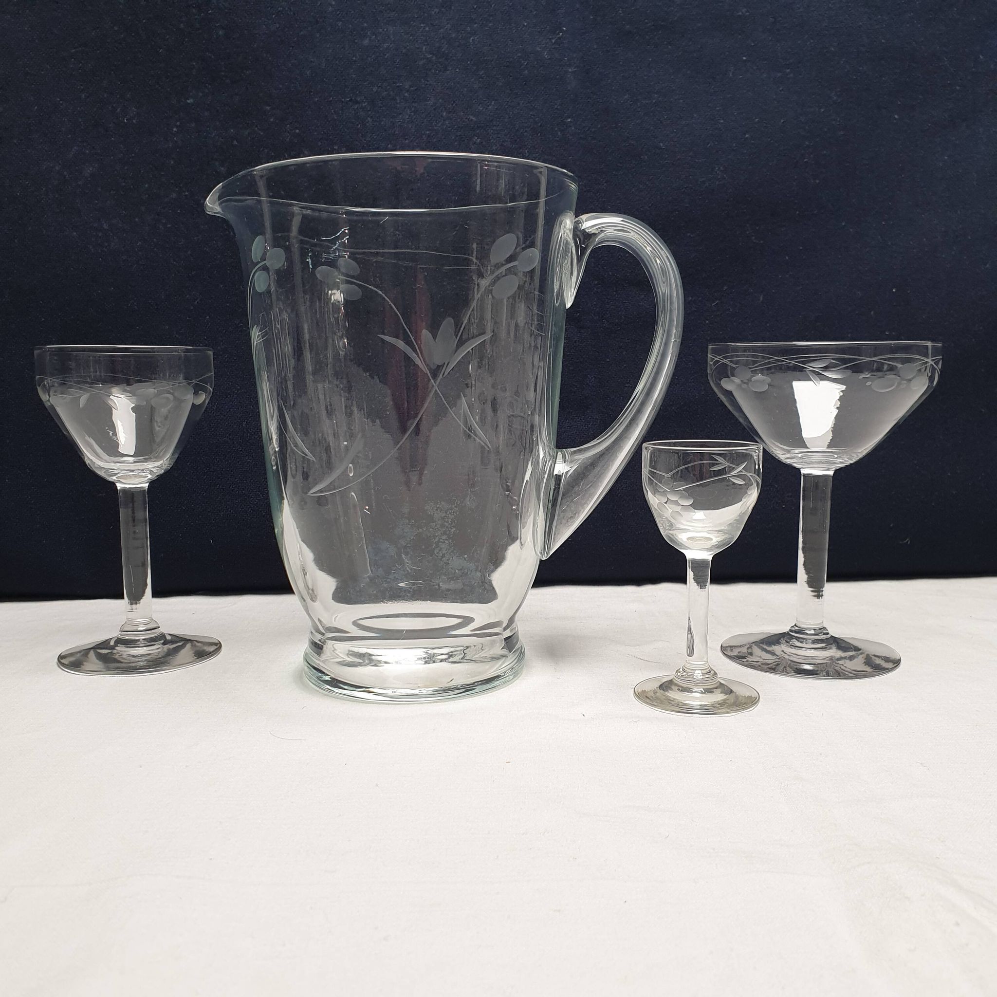 Prlncess House Heritage 30 Piece Etched Crystal Stemware Set