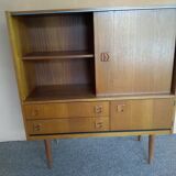Scandinavian teak showcase storage cabinet 1960