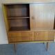 Scandinavian teak showcase storage cabinet 1960