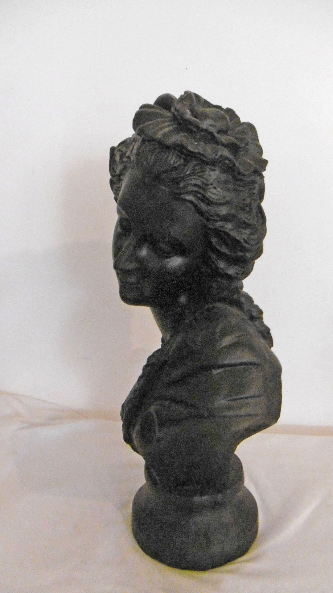 Bust of beautiful woman period platre sculpture