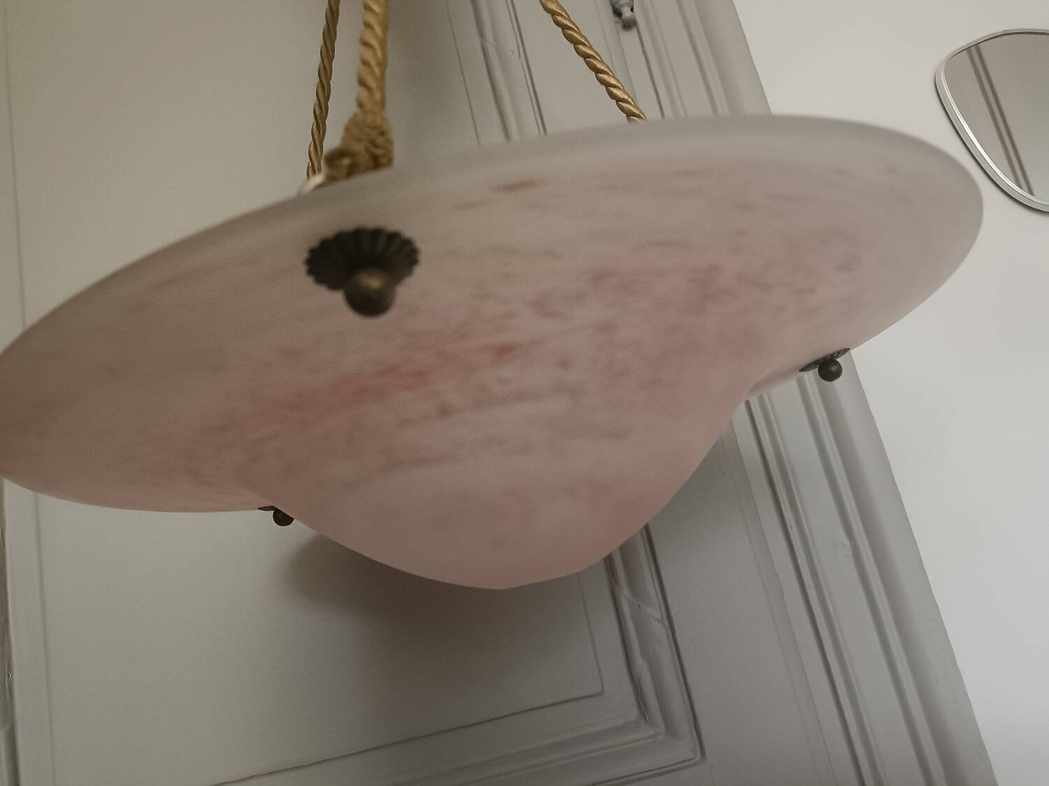 Art Deco glass paste chandelier