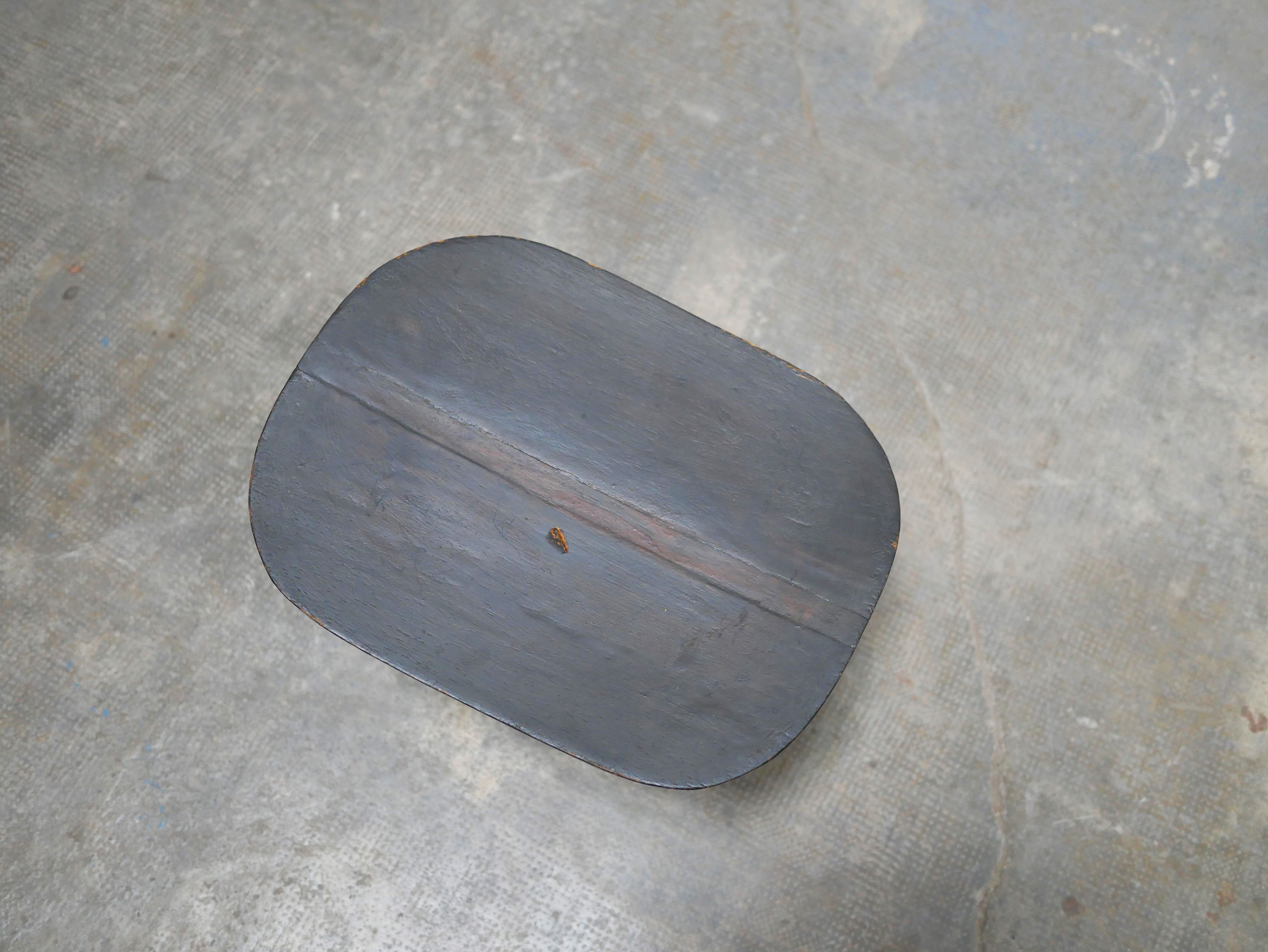 Brutalist antique African Senufo wooden stool