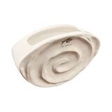 Porcelain, hand-formed Shell vase, Sandra Rich, Germany, 1990s.