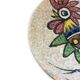 Plate polychrome rooster decoration toledo 1950s
