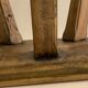 Pair of wooden stools rectangualaires, tripods and handicrafts