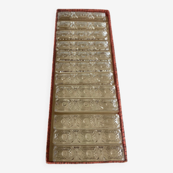 Set de 12 porte couteaux cristal avec boite