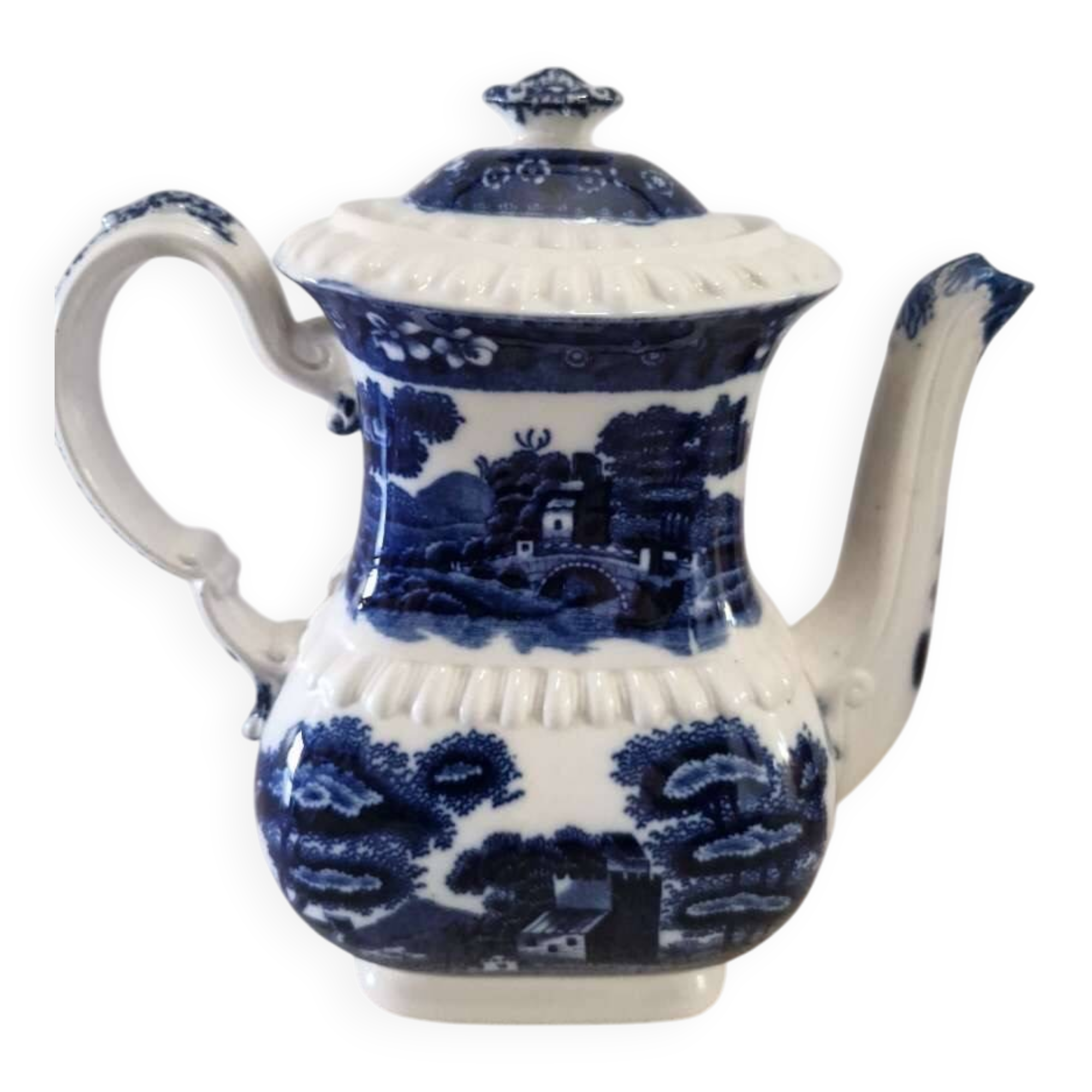 Rare antique porcelain teapot – Copeland England Spode's Tower