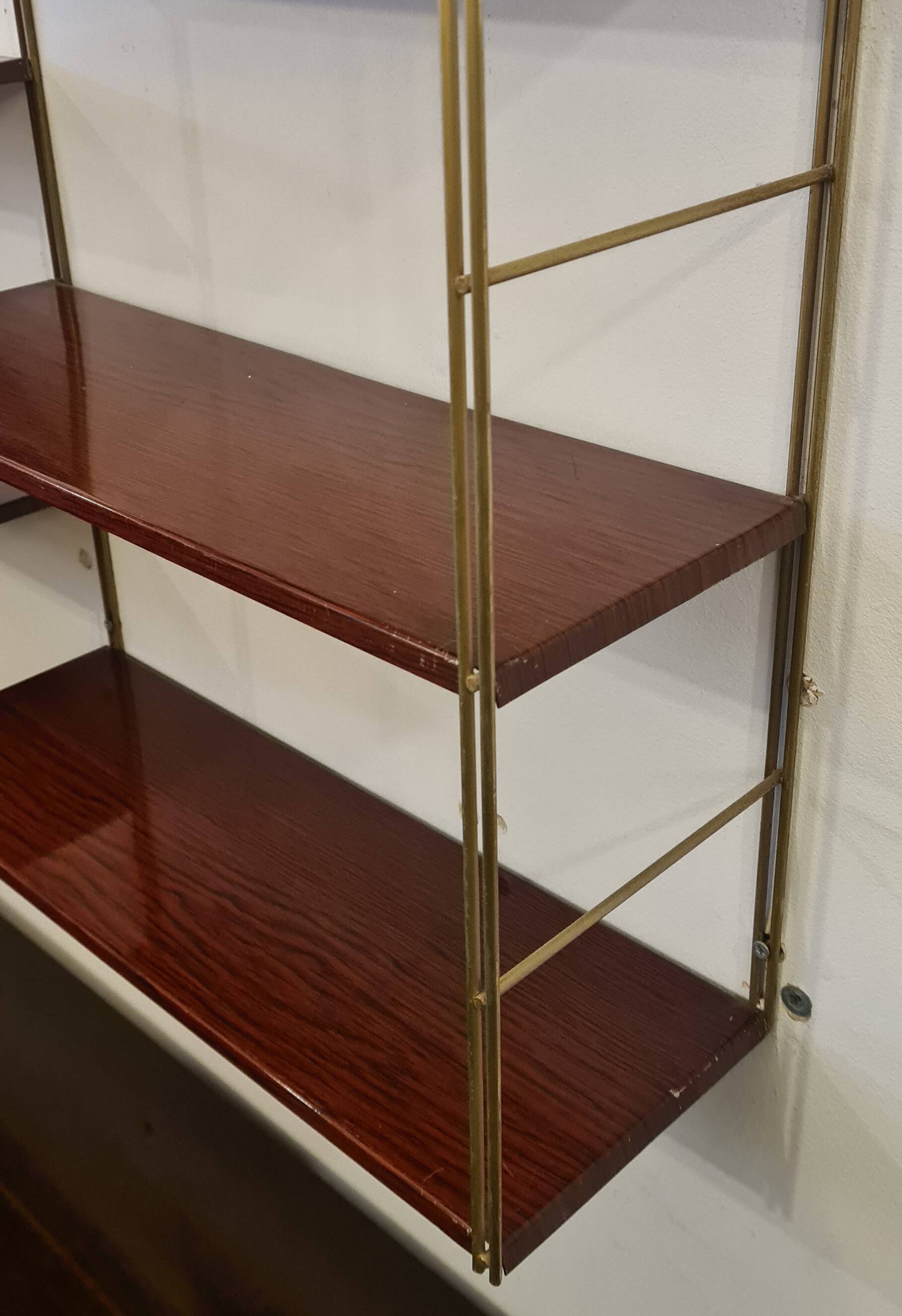 Vintage metal string shelves 5 shelves