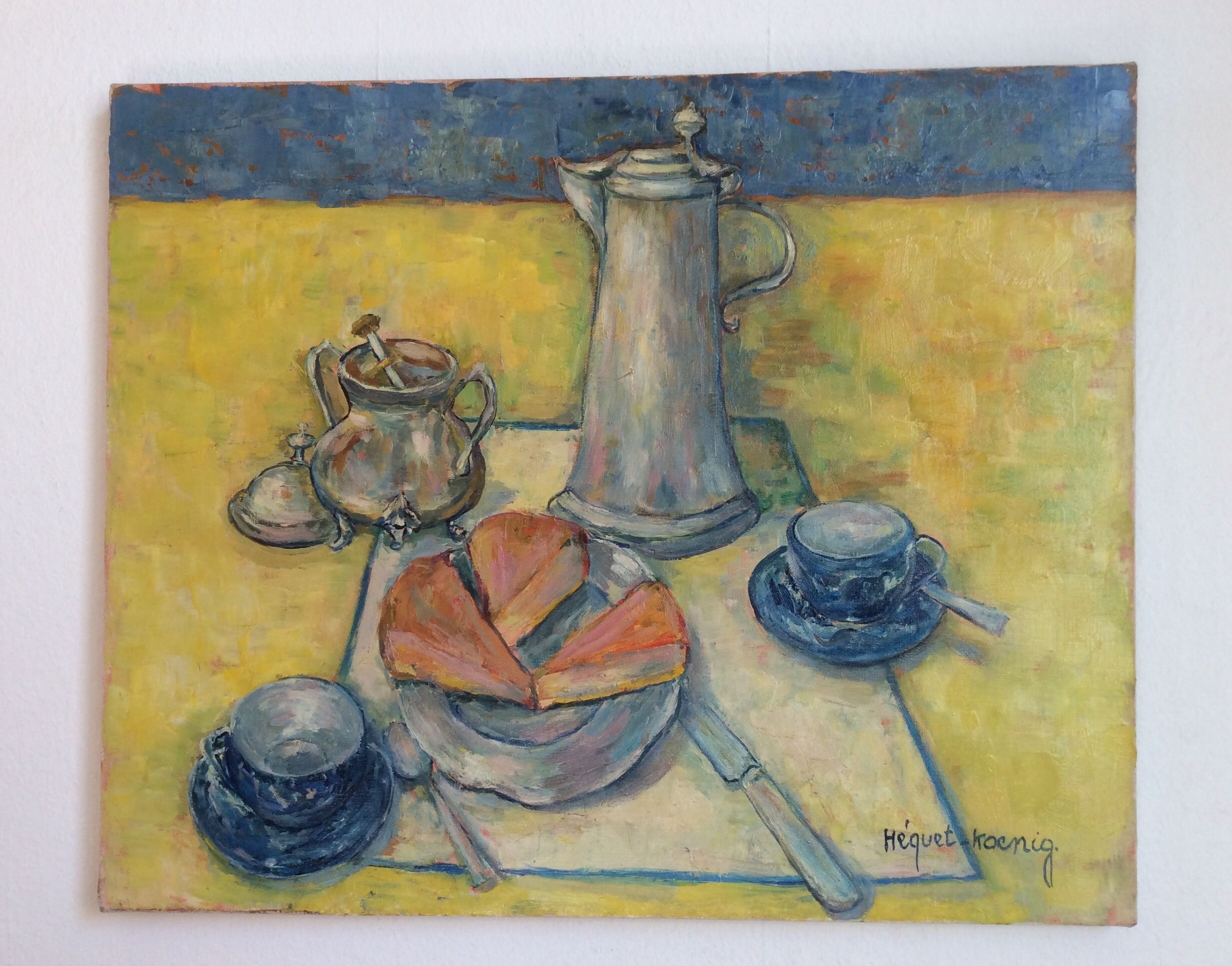 Table oil on canvas 20th century