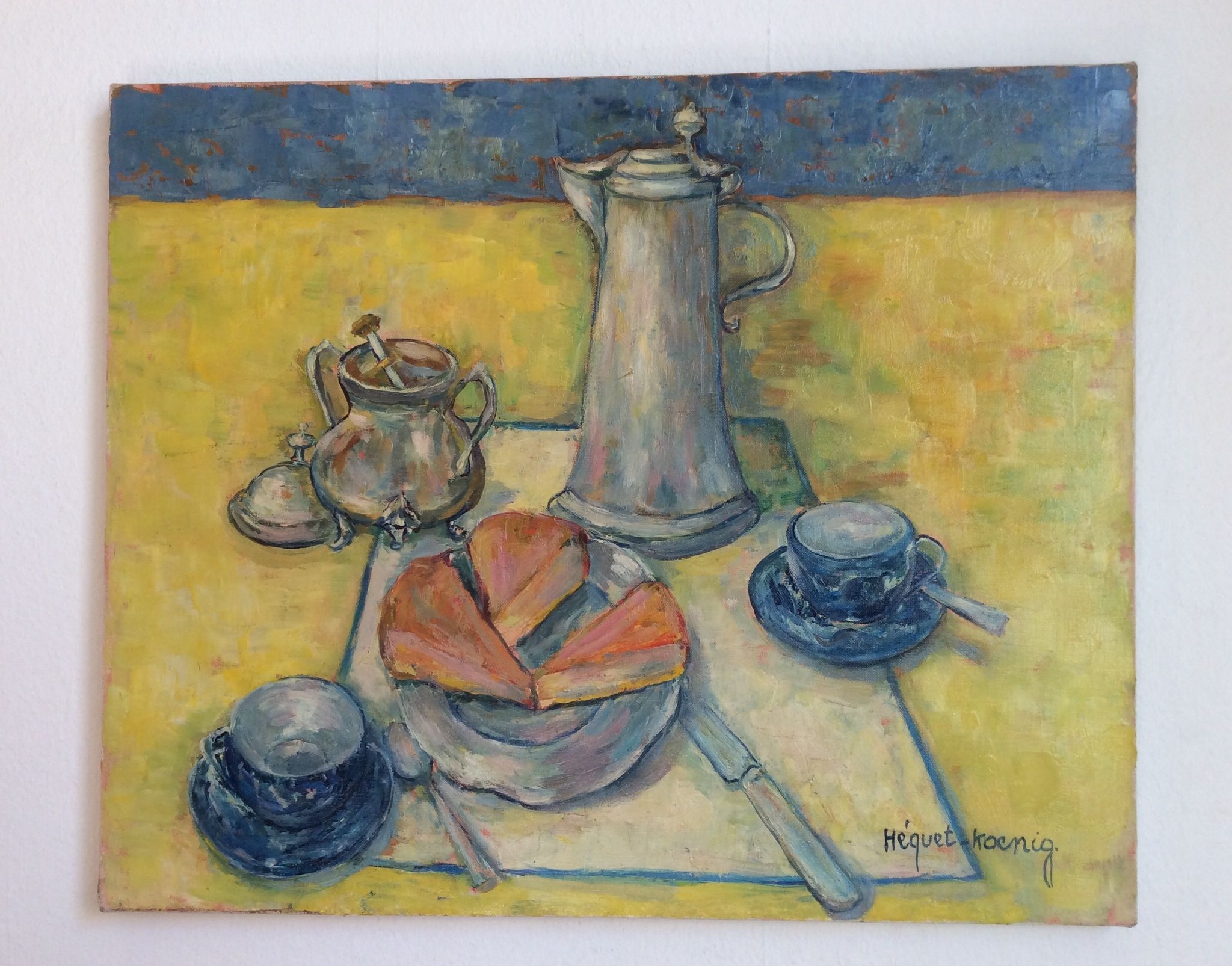 Table oil on canvas 20th century