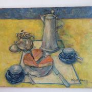 Table oil on canvas 20th century