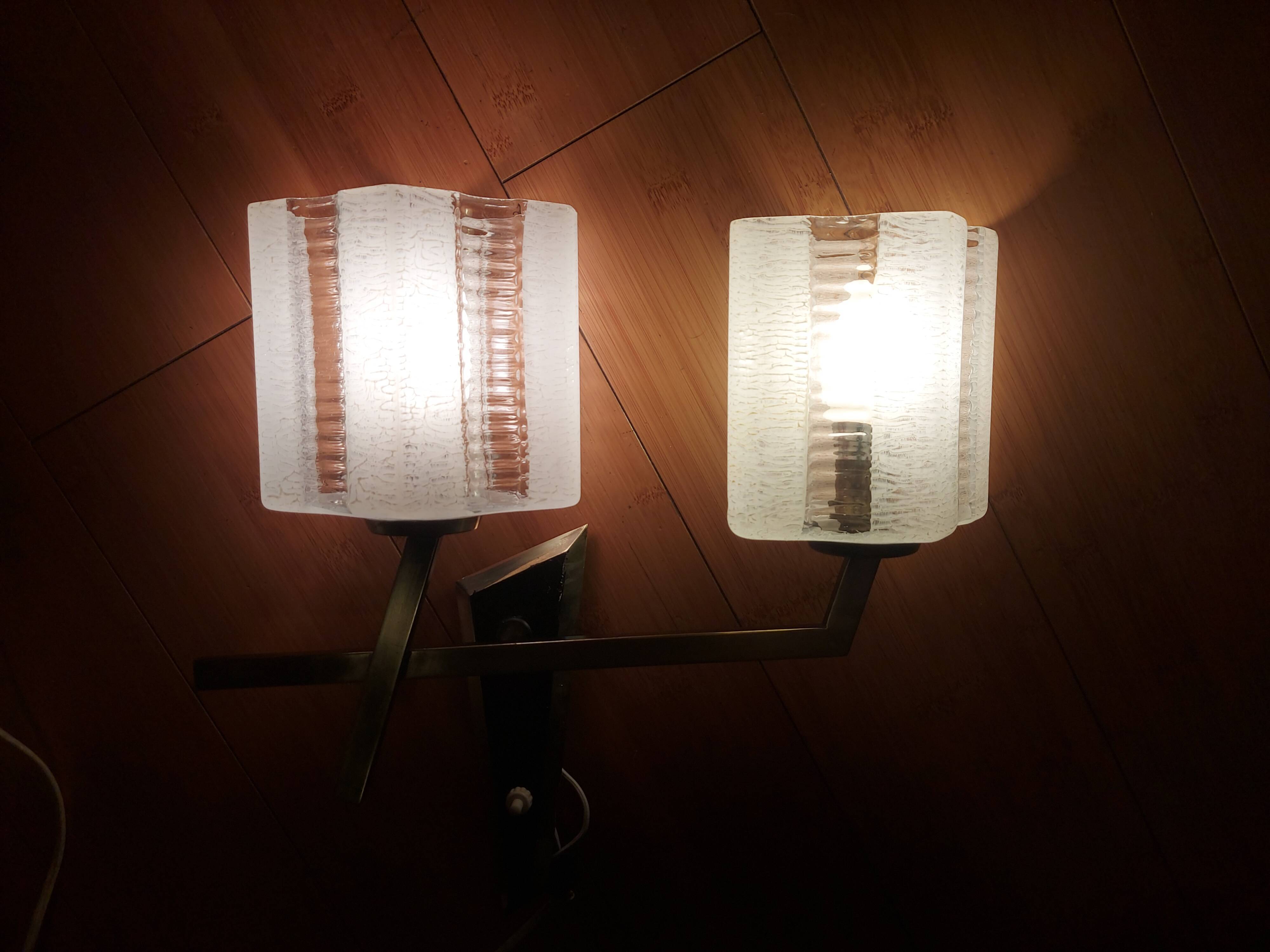 Glass wall lamp 50'S Lunel