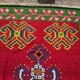 Red kilim rug in pure wool handmade 195x340cm