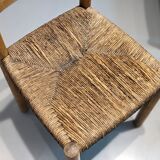 Series of 3 Méribel chairs by Charlotte Perriand