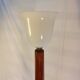 Old Art Deco table lamp 70 cm Mazda style in solid wood