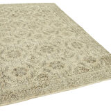 Handwoven vintage anatolian beige rug 186 cm x 290 cm - 38891