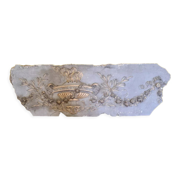 Ornement antique en plâtre français Louis XVI, 18ème siècle.