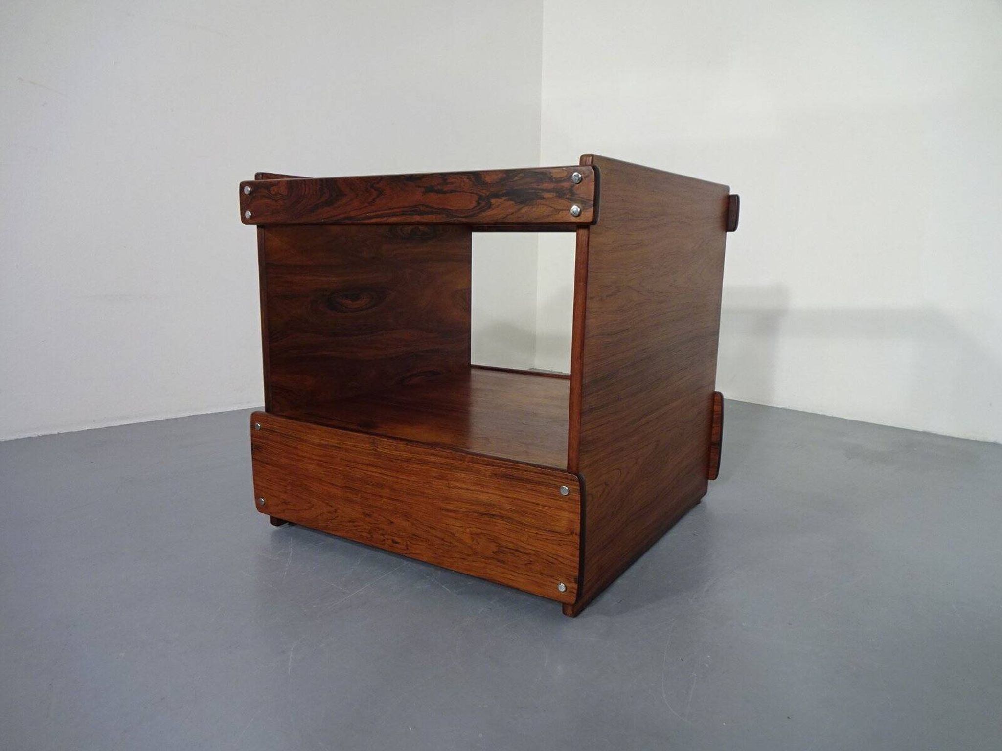 Danish Rosewood & Glass Side Table, 1960s