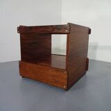 Danish Rosewood & Glass Side Table, 1960s