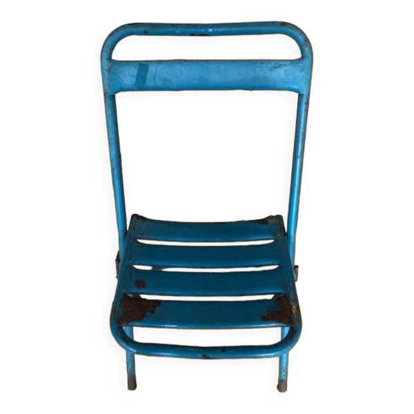 Lot de 6 chaises pliantes style écolier ou industriel des années 1950/60