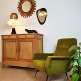 Vintage velvet armchairs 1950 by Gigi Radice Italy