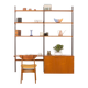 Kai Kristiansen home office shelving unit in teak for FM Mobler, 1960s