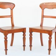 Series of 5 chairs and an English-style armchair