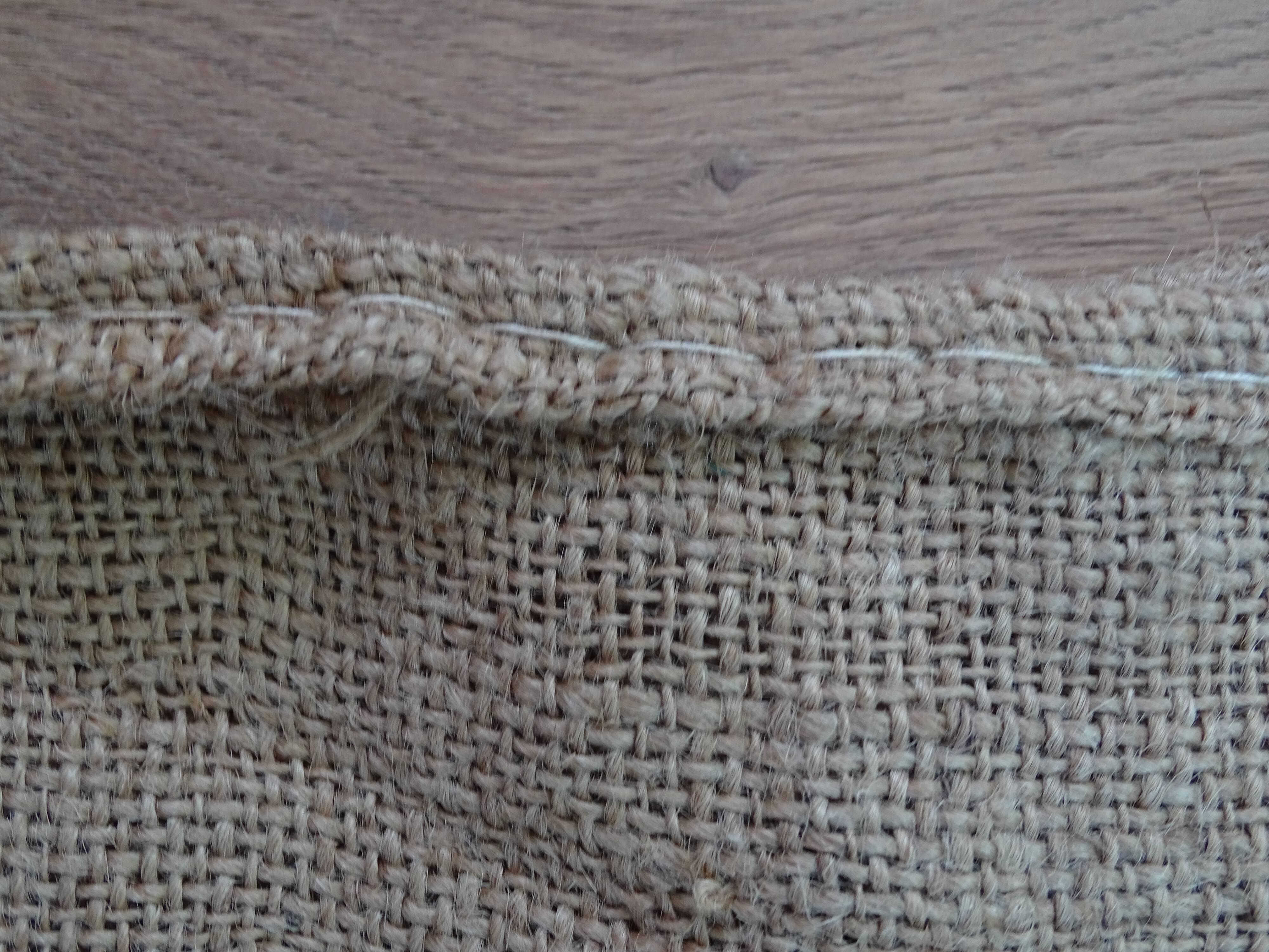 Burlap bag, train décor for the company ZPC