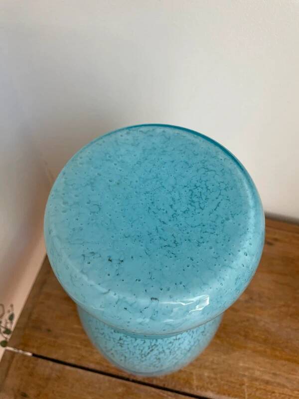 Vase vintage en verre de Clichy