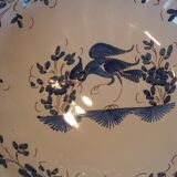 Compotier in earthenware decor blue