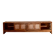 TV sideboard in raw solid oak and caning