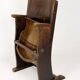Vintage Cinema Chair TON (Thonet), 1940s Czech, Wooden Theatre Seat